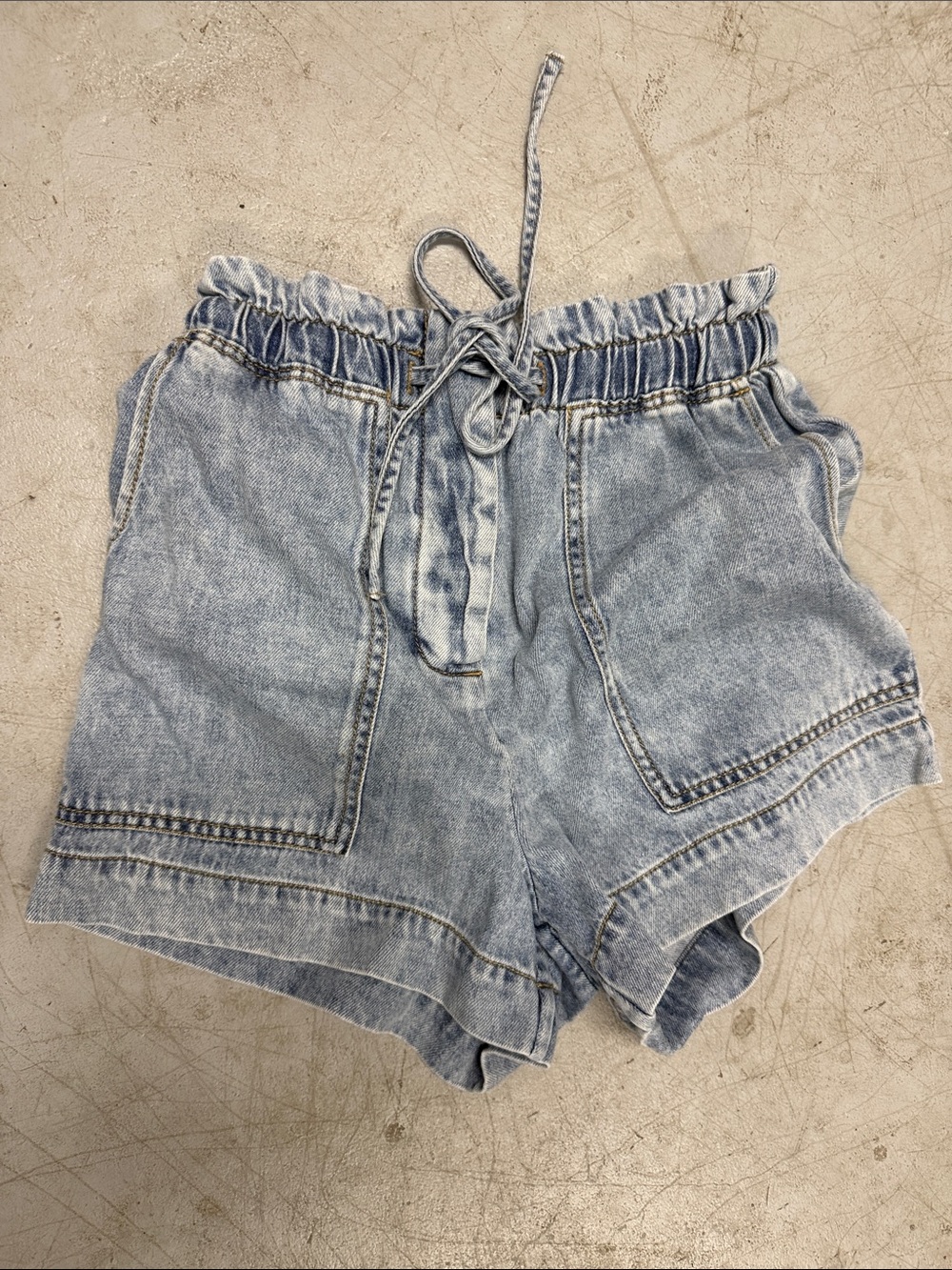Light Wash Denim Drawstring Women’s Shorts RAILS Size XXS - LIKE NEW